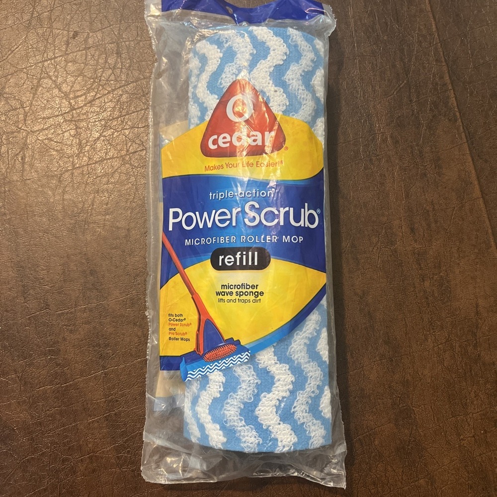 O Cedar Power Scrub Microfiber Wave Sponge Roller Mop Refill New Discontinued